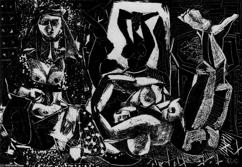WikiOO.org - Güzel Sanatlar Ansiklopedisi - Resim, Resimler Pablo Picasso - Las mujeres de Argel 3