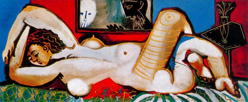 Wikioo.org - สารานุกรมวิจิตรศิลป์ - จิตรกรรม Pablo Picasso - Lying Naked woman 4