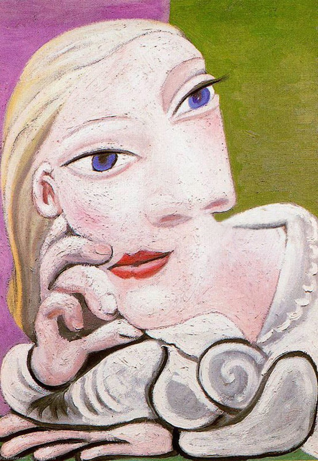 Wikioo.org – L'Enciclopedia delle Belle Arti - Pittura, Opere di Pablo Picasso - Marie-Thérèse acodada