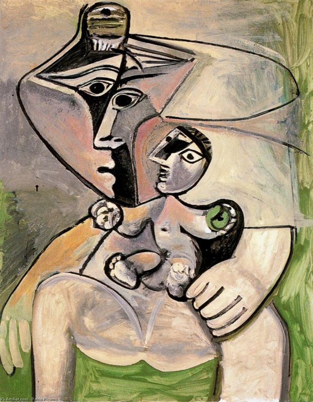 Wikioo.org - The Encyclopedia of Fine Arts - Painting, Artwork by Pablo Picasso - Motherhood
