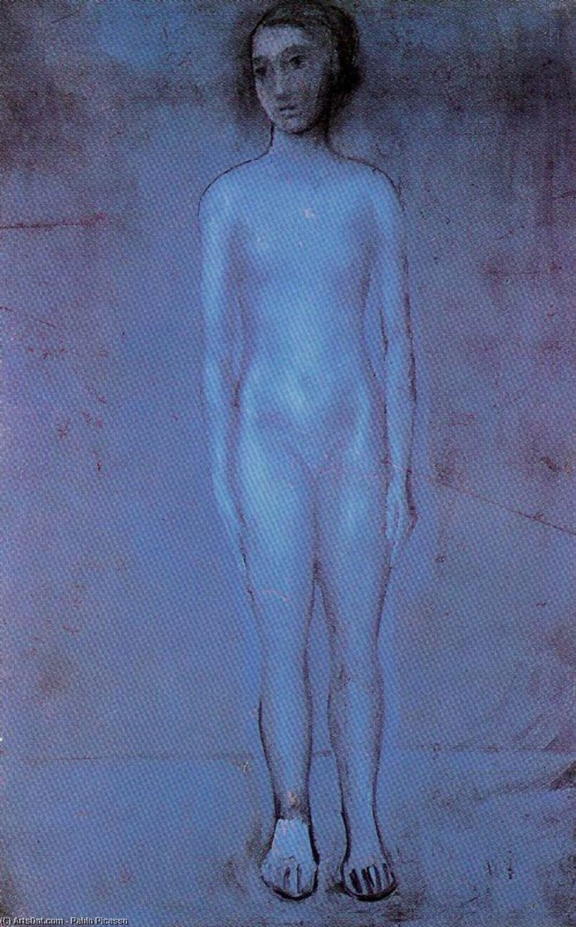 WikiOO.org - Enciclopédia das Belas Artes - Pintura, Arte por Pablo Picasso - Muchacha joven desnuda de pie