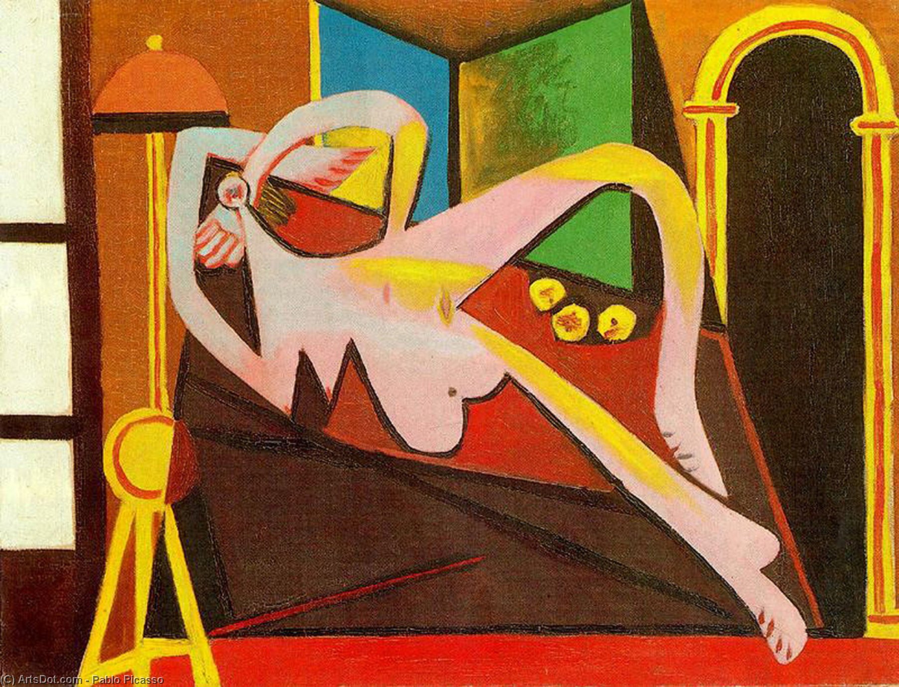 WikiOO.org - Encyclopedia of Fine Arts - Malba, Artwork Pablo Picasso - Mujer acostada