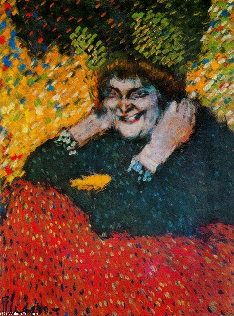 WikiOO.org - Encyclopedia of Fine Arts - Målning, konstverk Pablo Picasso - Mujer con joyas