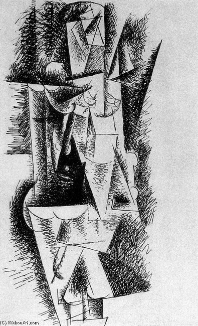 WikiOO.org - Encyclopedia of Fine Arts - Malba, Artwork Pablo Picasso - Mujer desnuda de pie 3