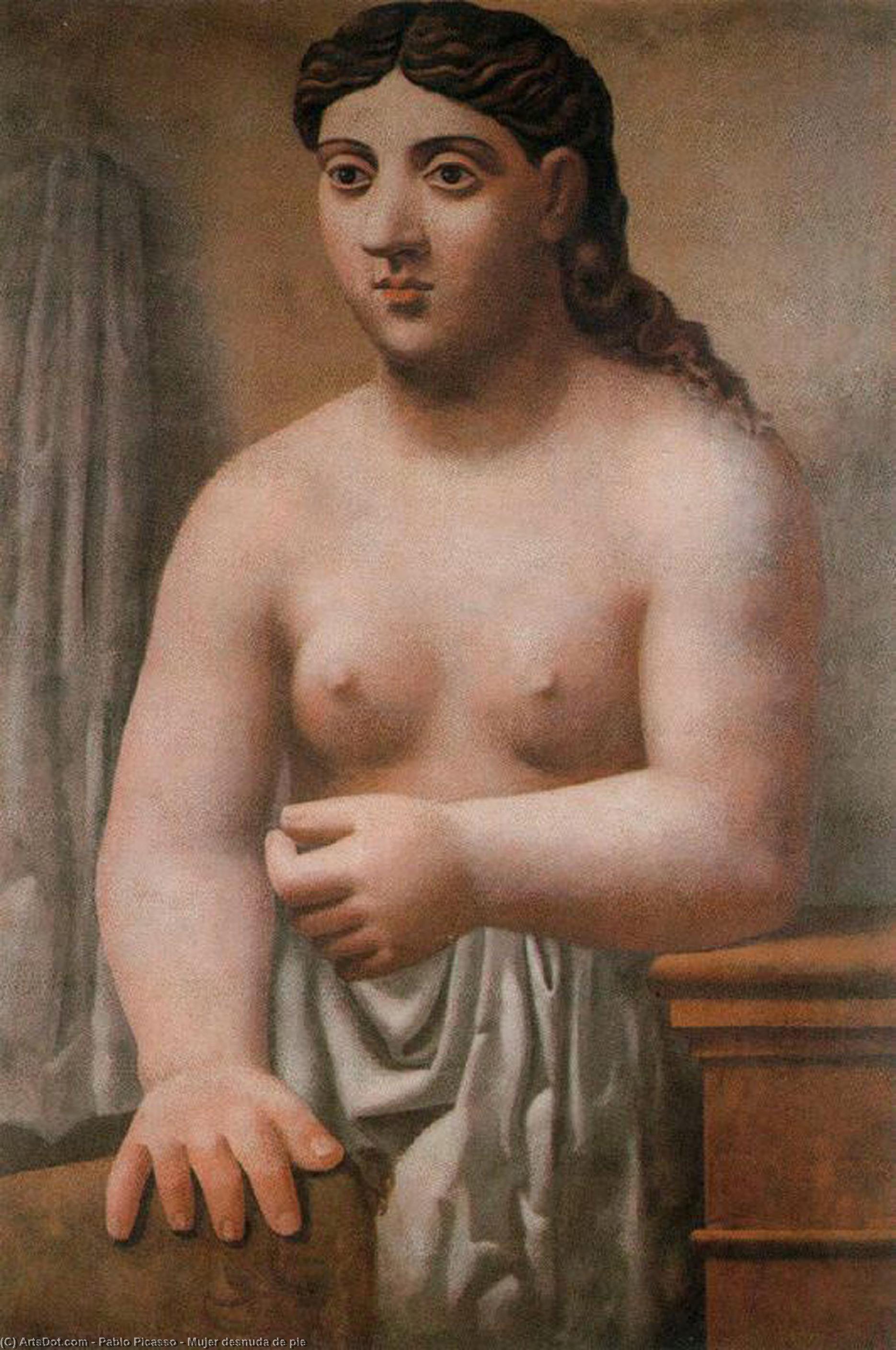 WikiOO.org - Encyclopedia of Fine Arts - Målning, konstverk Pablo Picasso - Mujer desnuda de pie