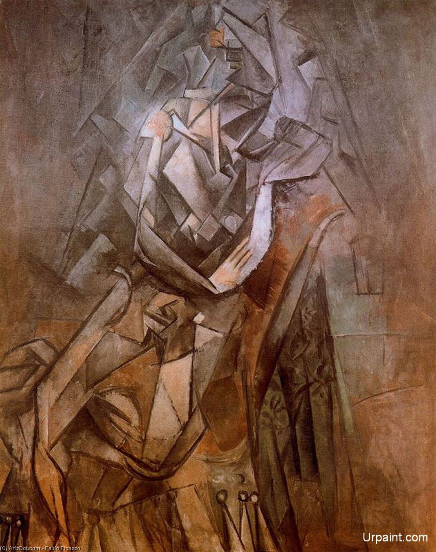 Wikioo.org - The Encyclopedia of Fine Arts - Painting, Artwork by Pablo Picasso - Mujer sentada en un sillón 6