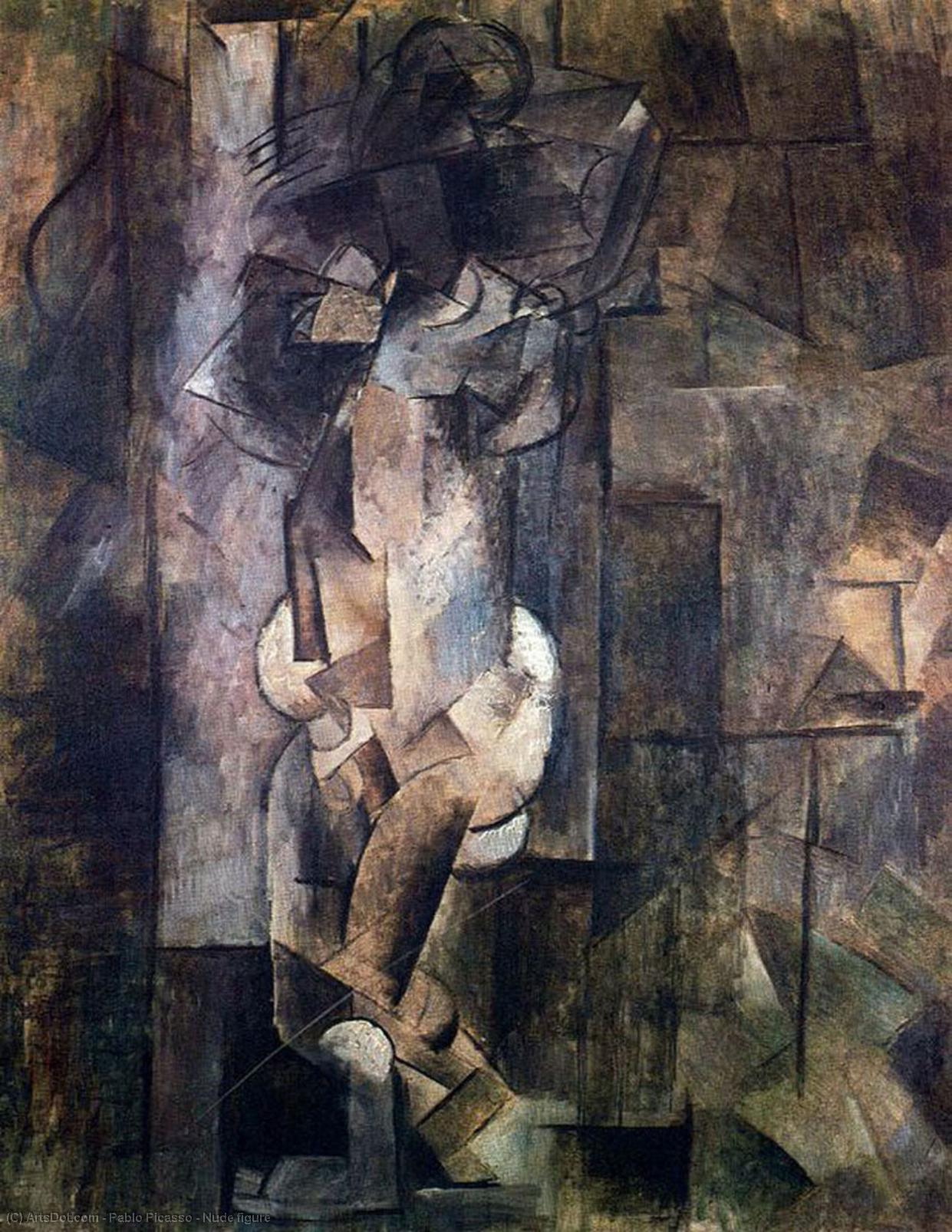 Wikoo.org - موسوعة الفنون الجميلة - اللوحة، العمل الفني Pablo Picasso - Nude figure