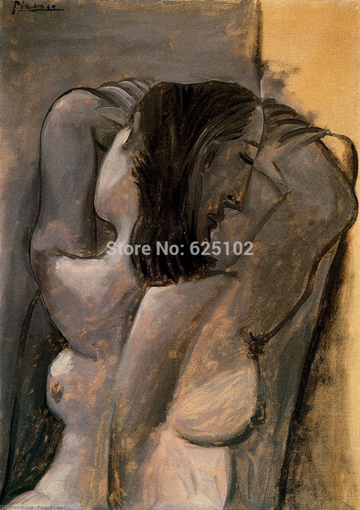 Wikoo.org - موسوعة الفنون الجميلة - اللوحة، العمل الفني Pablo Picasso - Nude woman 2