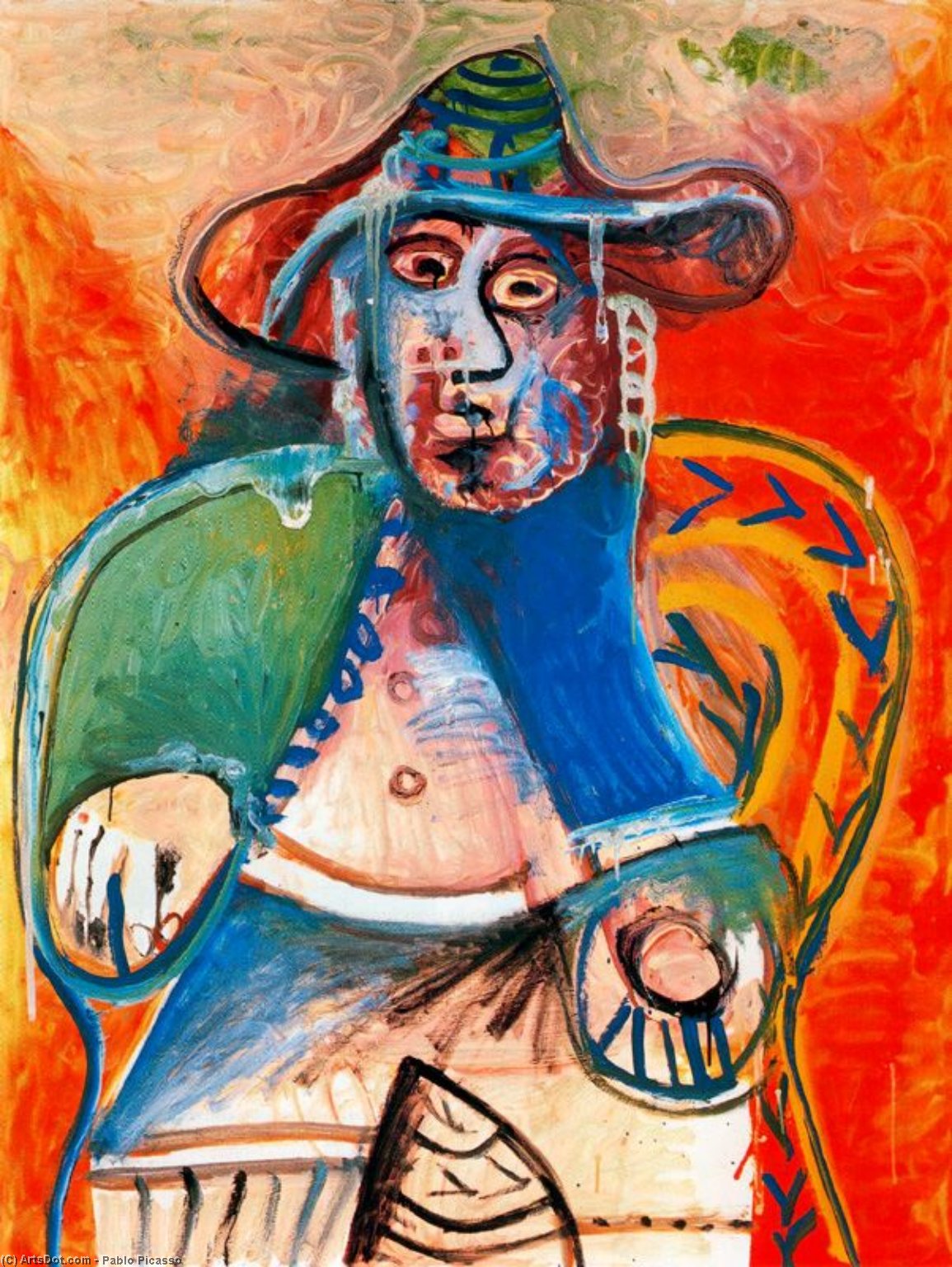 Wikioo.org - The Encyclopedia of Fine Arts - Painting, Artwork by Pablo Picasso - Old man sitting
