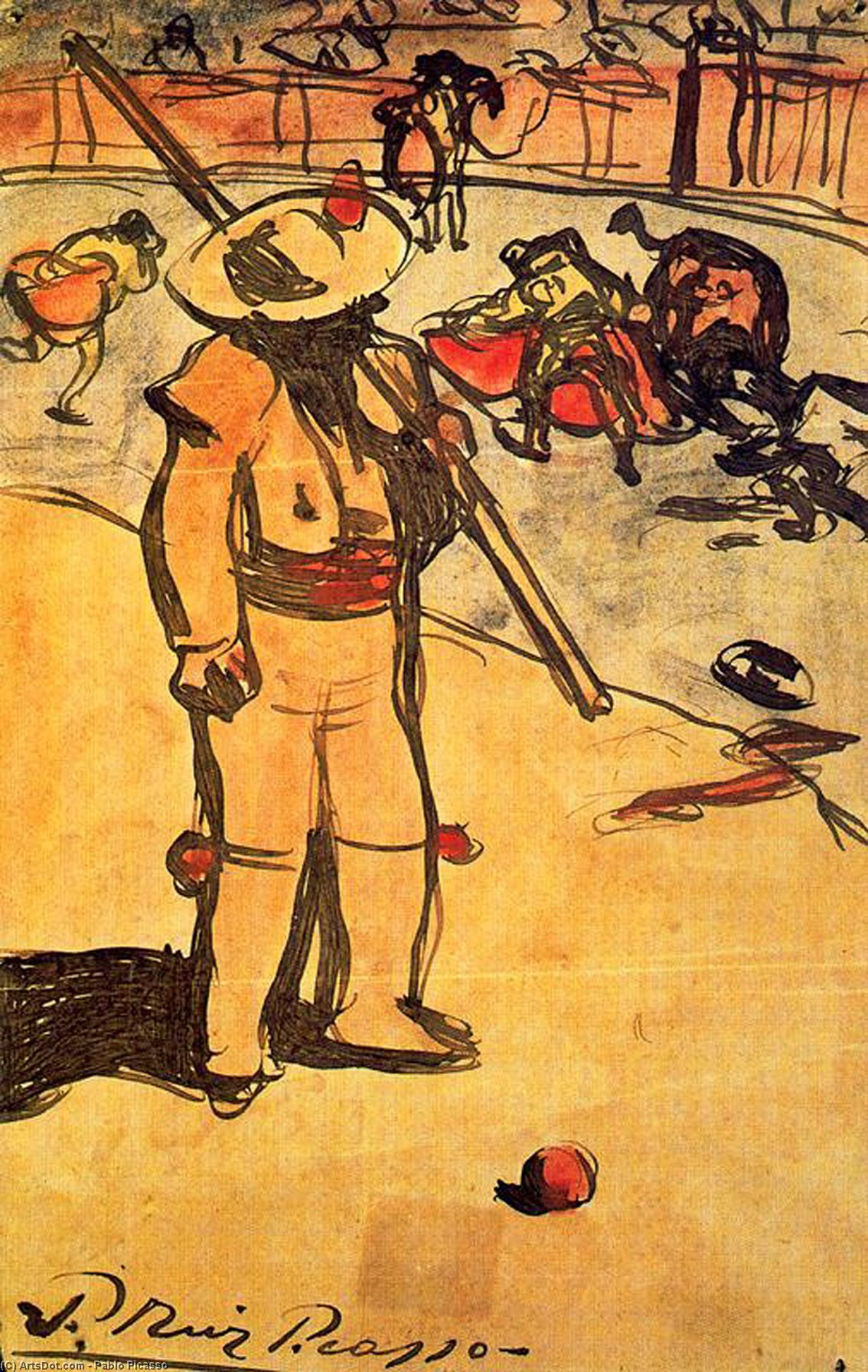 WikiOO.org - Encyclopedia of Fine Arts - Målning, konstverk Pablo Picasso - Picador