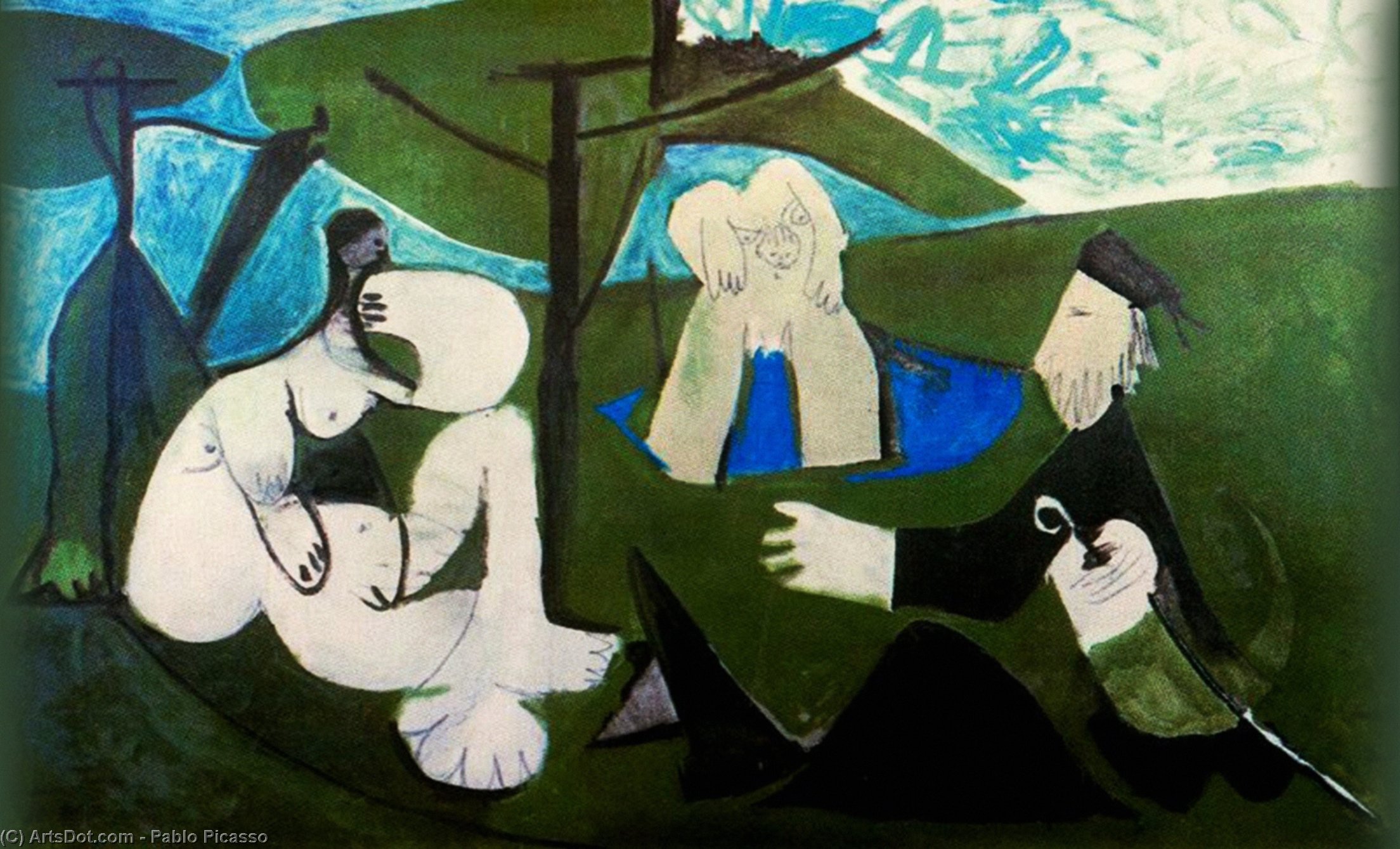 Wikioo.org - The Encyclopedia of Fine Arts - Painting, Artwork by Pablo Picasso - Picnic 1