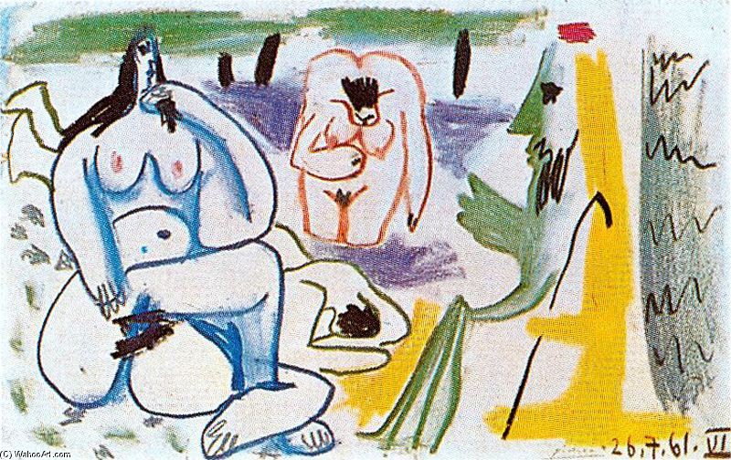 Wikioo.org - The Encyclopedia of Fine Arts - Painting, Artwork by Pablo Picasso - Picnic 3