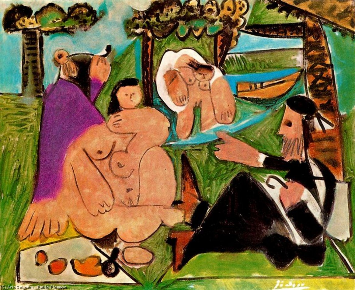 WikiOO.org - Encyclopedia of Fine Arts - Maleri, Artwork Pablo Picasso - Picnic 5