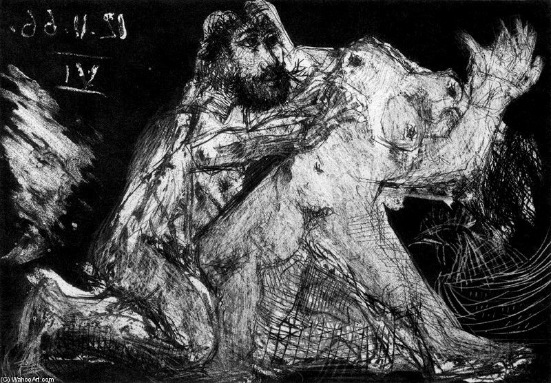 WikiOO.org - Encyclopedia of Fine Arts - Maľba, Artwork Pablo Picasso - Plate 12 from Le Cocu magnifique by Fernand Crommelynck