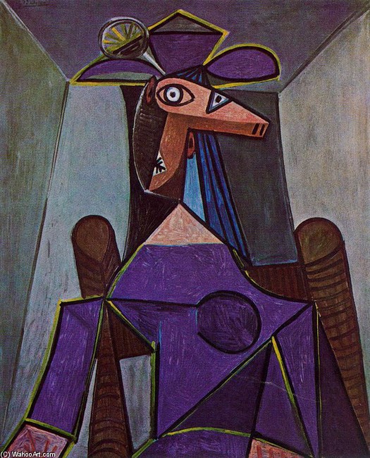 Wikioo.org - The Encyclopedia of Fine Arts - Painting, Artwork by Pablo Picasso - Portrait of a woman