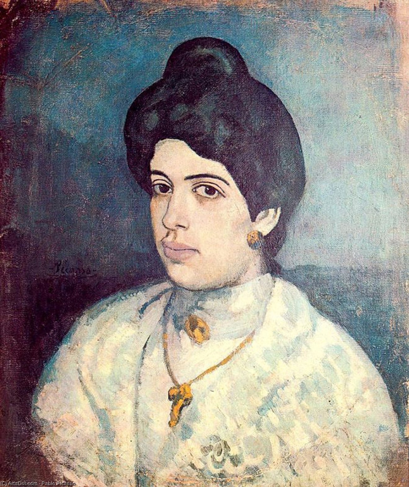Wikioo.org - The Encyclopedia of Fine Arts - Painting, Artwork by Pablo Picasso - Portrait of Corina Romeu