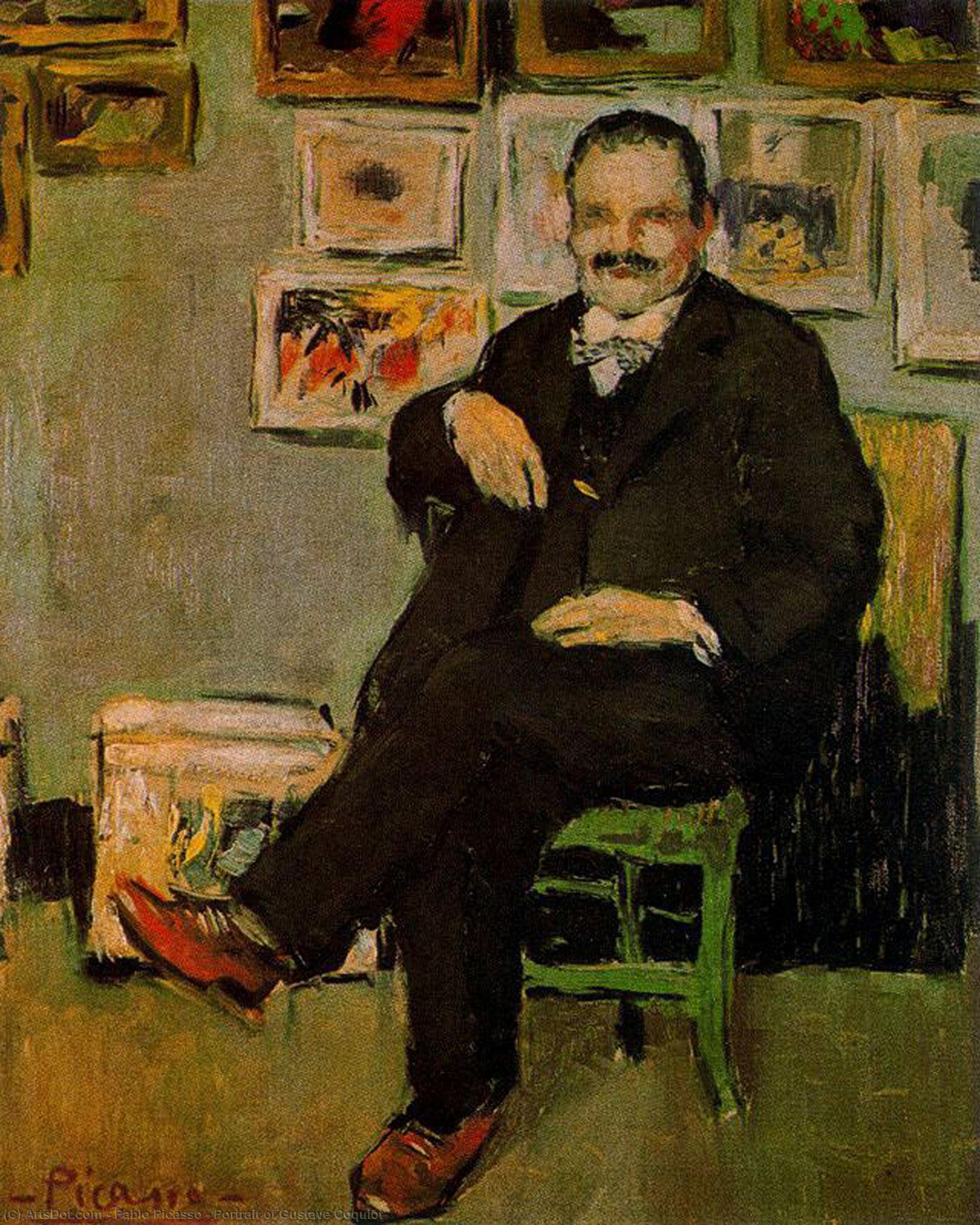Wikioo.org - The Encyclopedia of Fine Arts - Painting, Artwork by Pablo Picasso - Portrait of Gustave Coquiot