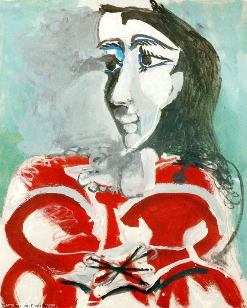 Wikioo.org - The Encyclopedia of Fine Arts - Painting, Artwork by Pablo Picasso - Portrait of Jacqueline 2
