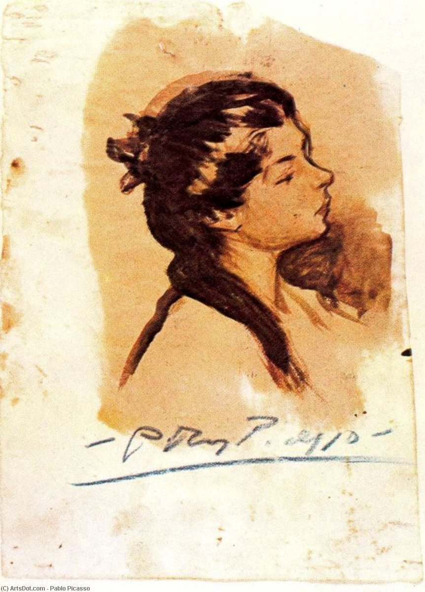 WikiOO.org - Encyclopedia of Fine Arts - Maľba, Artwork Pablo Picasso - Portrait of Lola