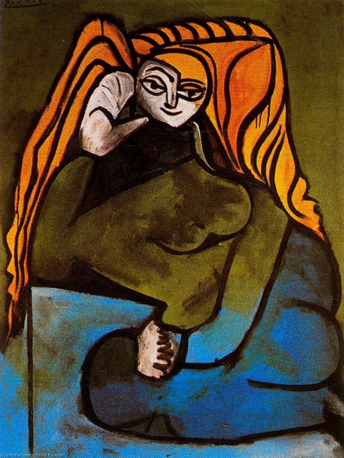 Wikioo.org - The Encyclopedia of Fine Arts - Painting, Artwork by Pablo Picasso - Portrait of Madame H.P 1