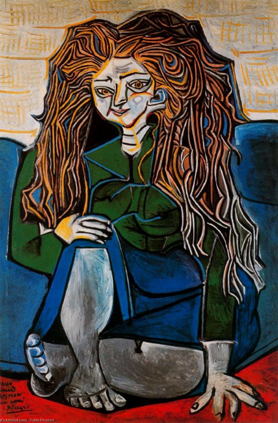 WikiOO.org - Encyclopedia of Fine Arts - Maleri, Artwork Pablo Picasso - Portrait of Madame H.P