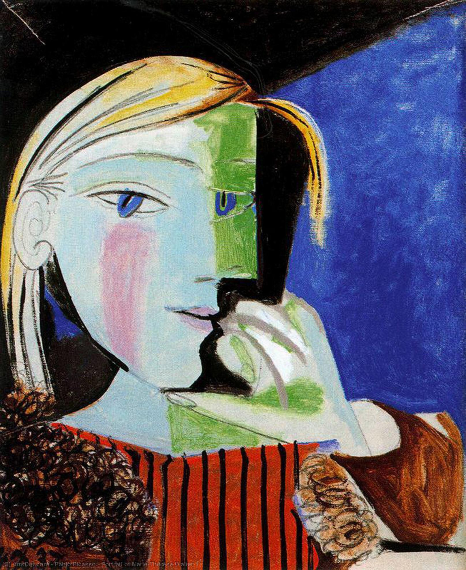 Wikioo.org - The Encyclopedia of Fine Arts - Painting, Artwork by Pablo Picasso - Portrait of Marie-Thérèse Walter 1
