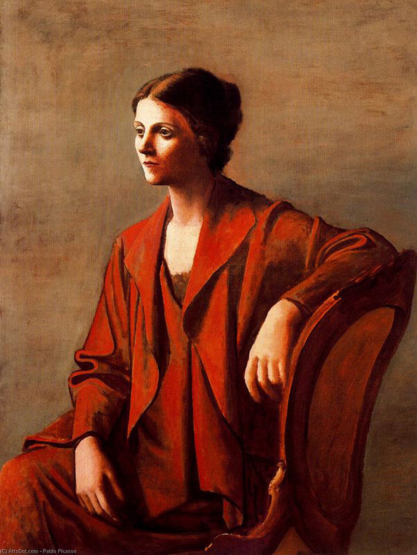 WikiOO.org - Encyclopedia of Fine Arts - Maalaus, taideteos Pablo Picasso - Portrait of Olga
