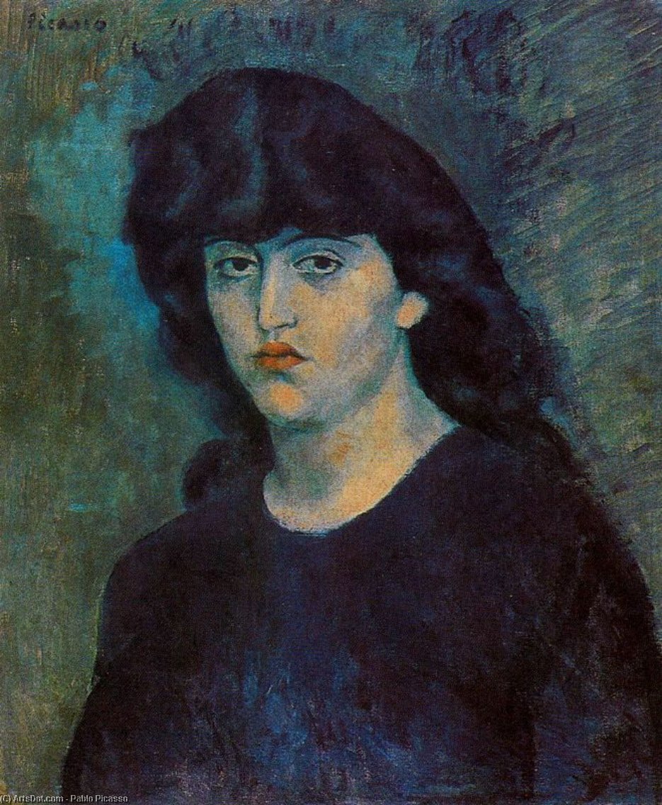 Wikioo.org - The Encyclopedia of Fine Arts - Painting, Artwork by Pablo Picasso - Portrait of Suzanne Bloch 1