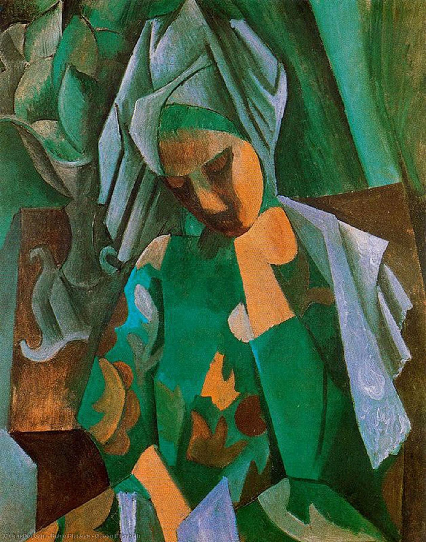 Wikioo.org - The Encyclopedia of Fine Arts - Painting, Artwork by Pablo Picasso - Queen Elisabeth
