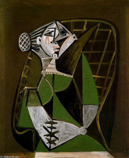 Wikioo.org – L'Enciclopedia delle Belle Arti - Pittura, Opere di Pablo Picasso - donna seduta 11