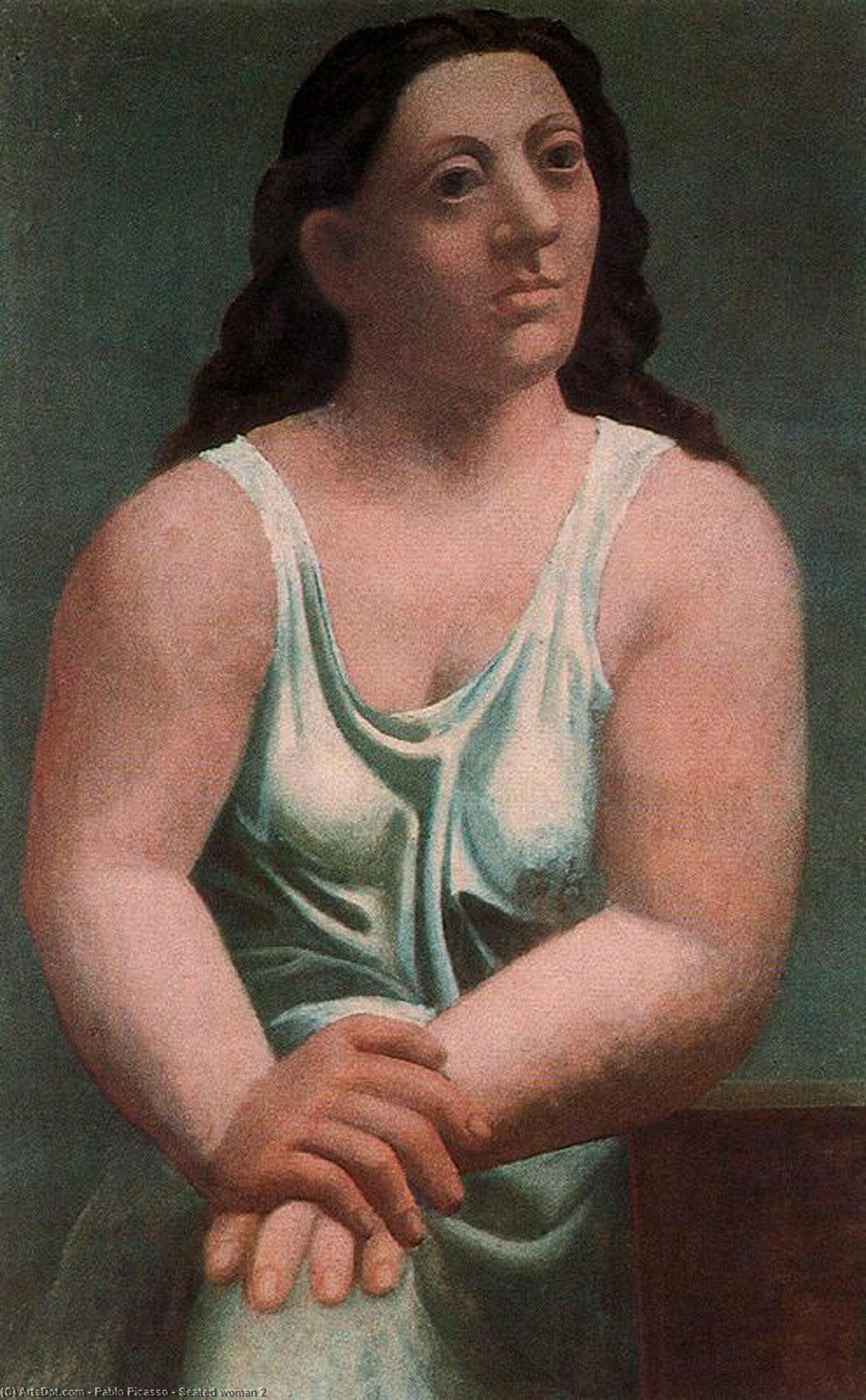 Wikioo.org – L'Enciclopedia delle Belle Arti - Pittura, Opere di Pablo Picasso - donna seduta 2