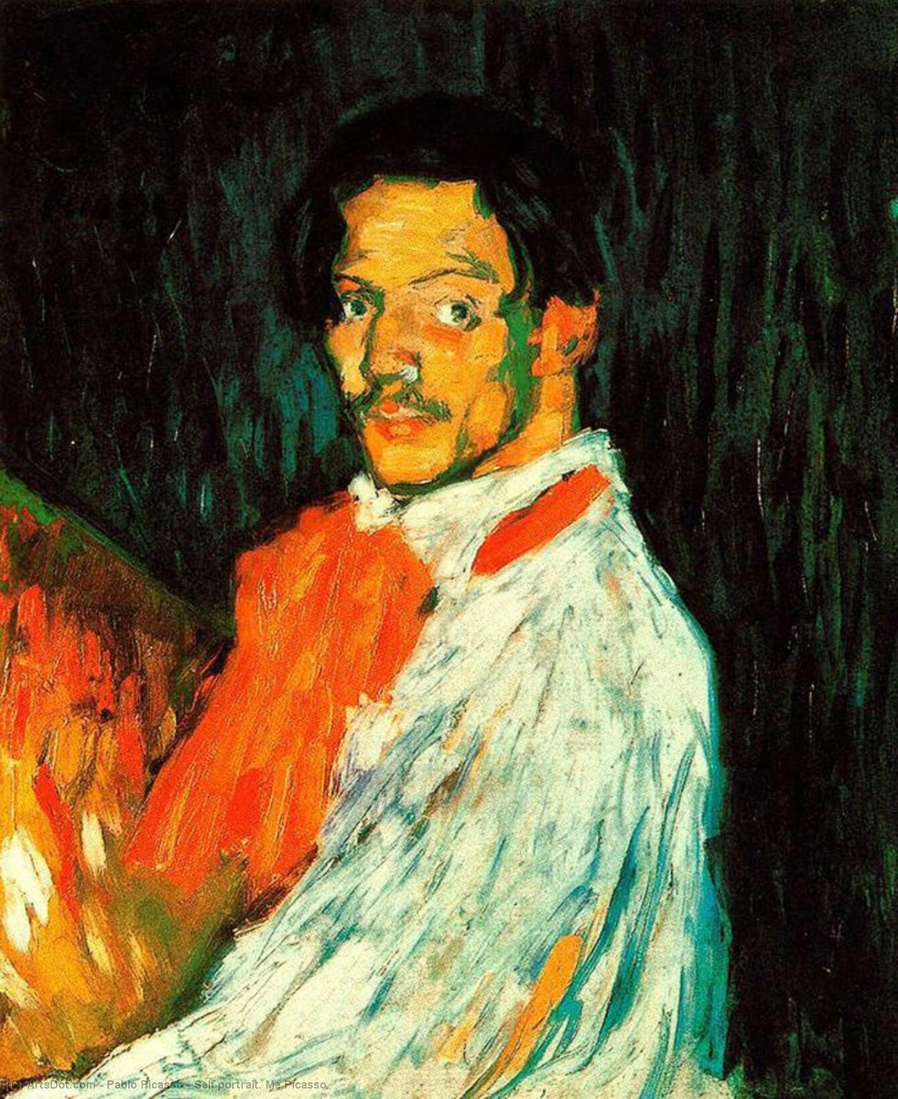 Wikioo.org - The Encyclopedia of Fine Arts - Painting, Artwork by Pablo Picasso - Self portrait. Me Picasso