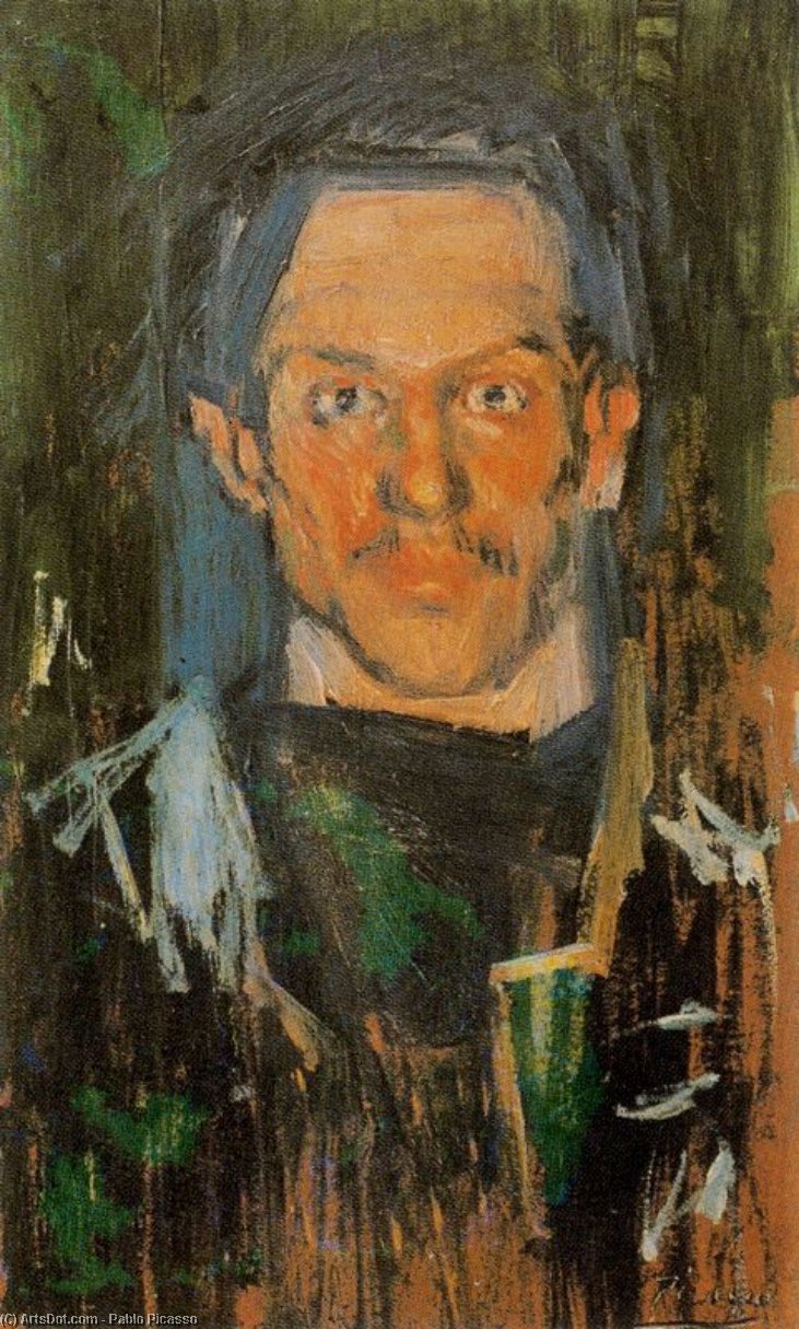 Wikioo.org - Bách khoa toàn thư về mỹ thuật - Vẽ tranh, Tác phẩm nghệ thuật Pablo Picasso - Self-Portrait 4