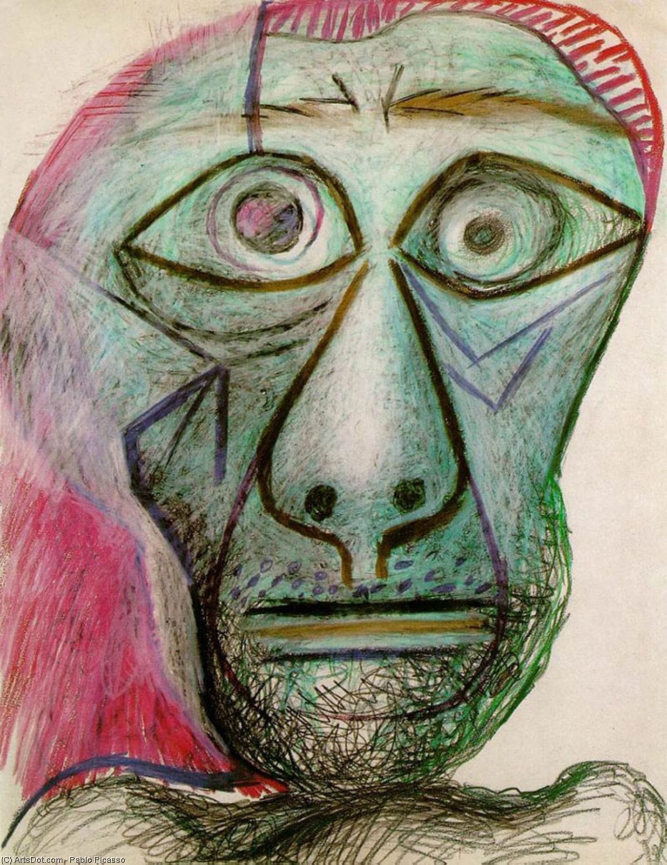 WikiOO.org - אנציקלופדיה לאמנויות יפות - ציור, יצירות אמנות Pablo Picasso - Self-portrait 6