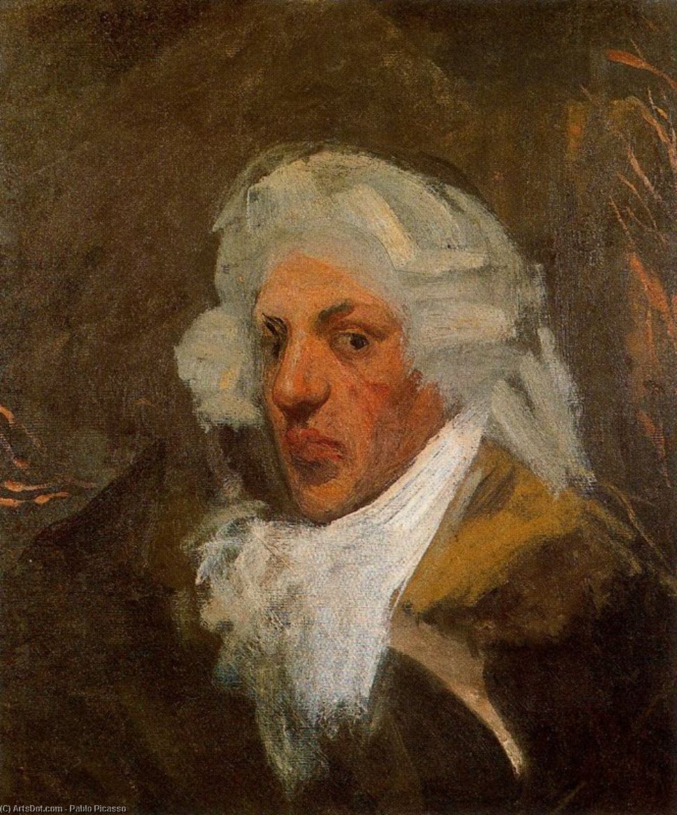 WikiOO.org - Encyclopedia of Fine Arts - Malba, Artwork Pablo Picasso - Self-portrait as an XVIII century gentleman