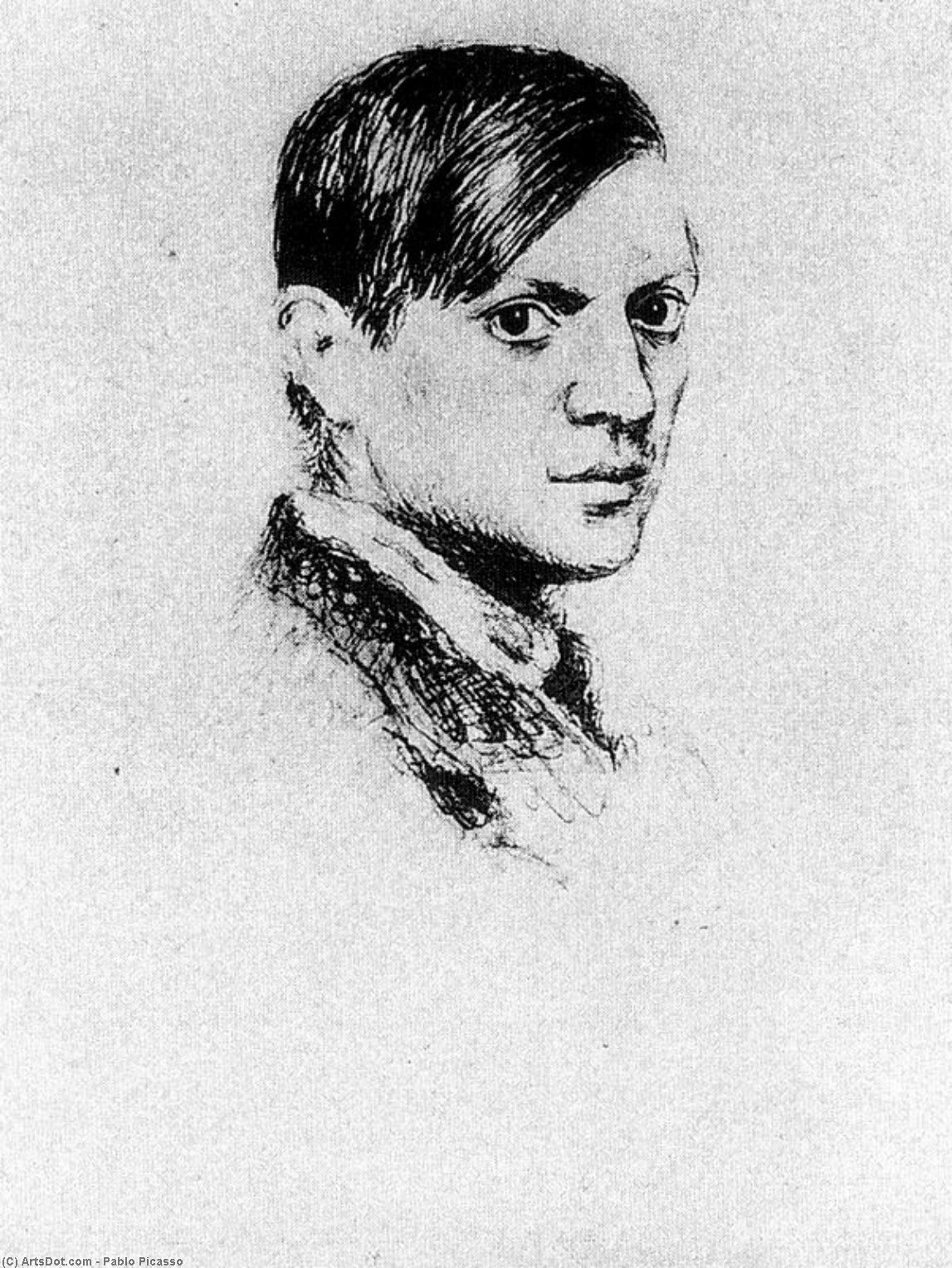 Wikioo.org – La Enciclopedia de las Bellas Artes - Pintura, Obras de arte de Pablo Picasso - auto retrato de los casos edad 36
