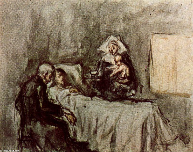 Wikioo.org - The Encyclopedia of Fine Arts - Painting, Artwork by Pablo Picasso - Sketch for ''Science and Charity''