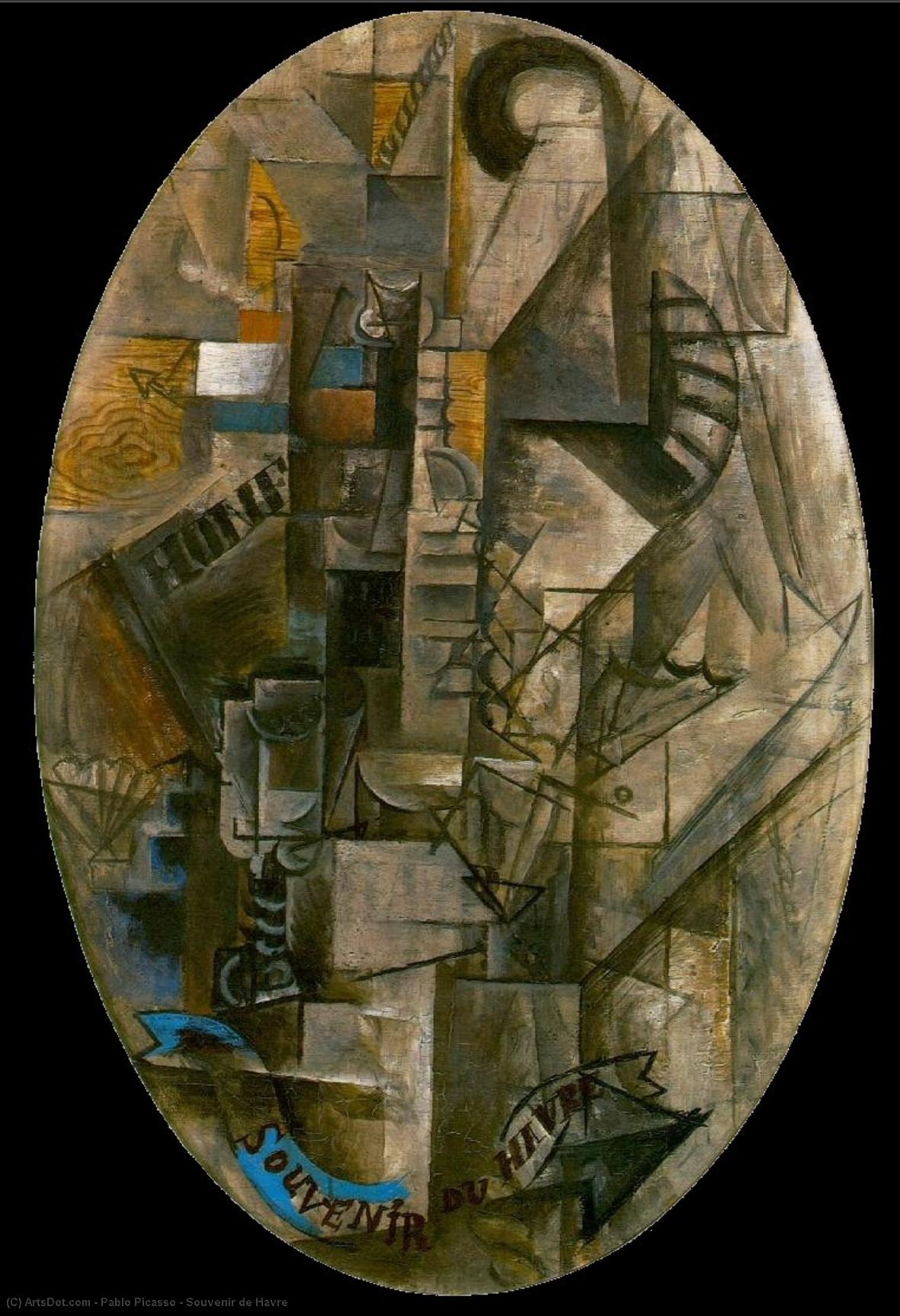 Wikioo.org - The Encyclopedia of Fine Arts - Painting, Artwork by Pablo Picasso - Souvenir de Havre