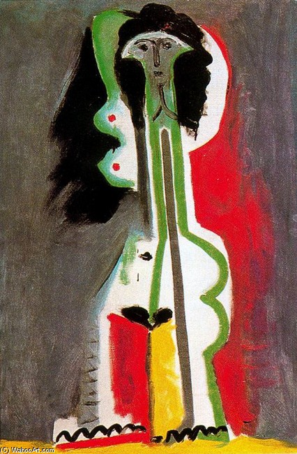 Wikioo.org - Bách khoa toàn thư về mỹ thuật - Vẽ tranh, Tác phẩm nghệ thuật Pablo Picasso - Standing Nude Woman