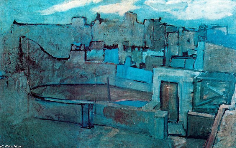 Wikioo.org - The Encyclopedia of Fine Arts - Painting, Artwork by Pablo Picasso - Terrasses de Barcelone
