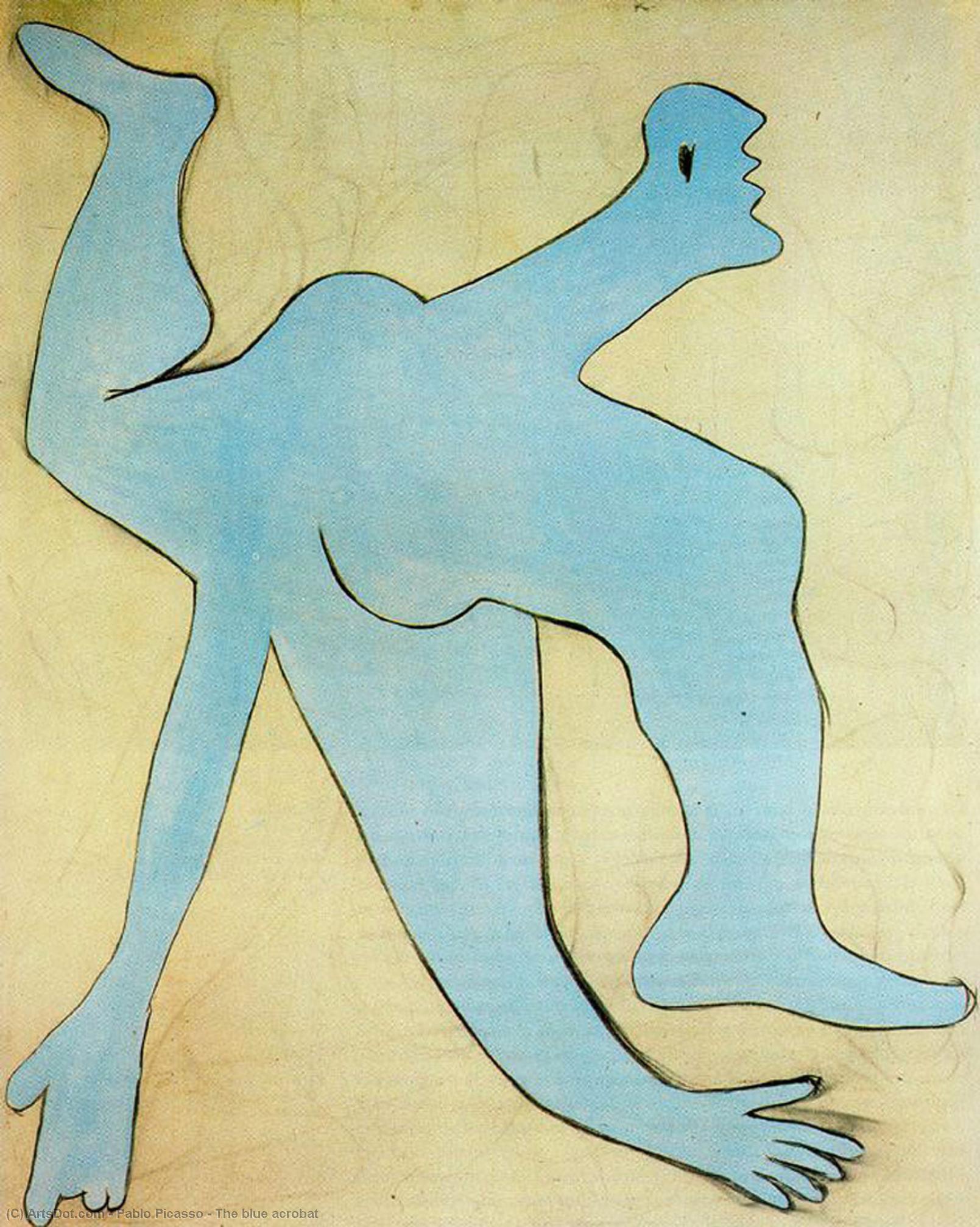 WikiOO.org - Encyclopedia of Fine Arts - Lukisan, Artwork Pablo Picasso - The blue acrobat