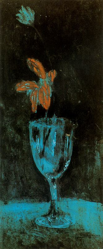 WikiOO.org - 百科事典 - 絵画、アートワーク Pablo Picasso - ザー 青色 花瓶
