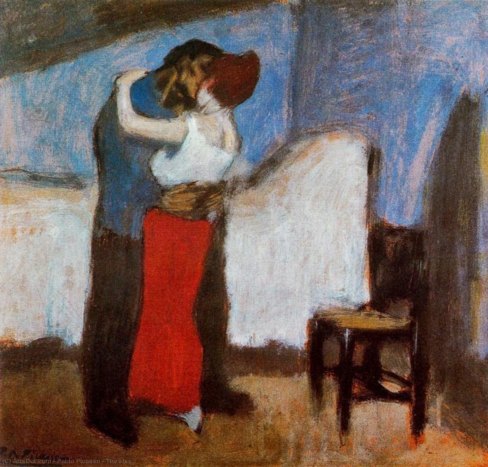Wikioo.org - สารานุกรมวิจิตรศิลป์ - จิตรกรรม Pablo Picasso - The kiss