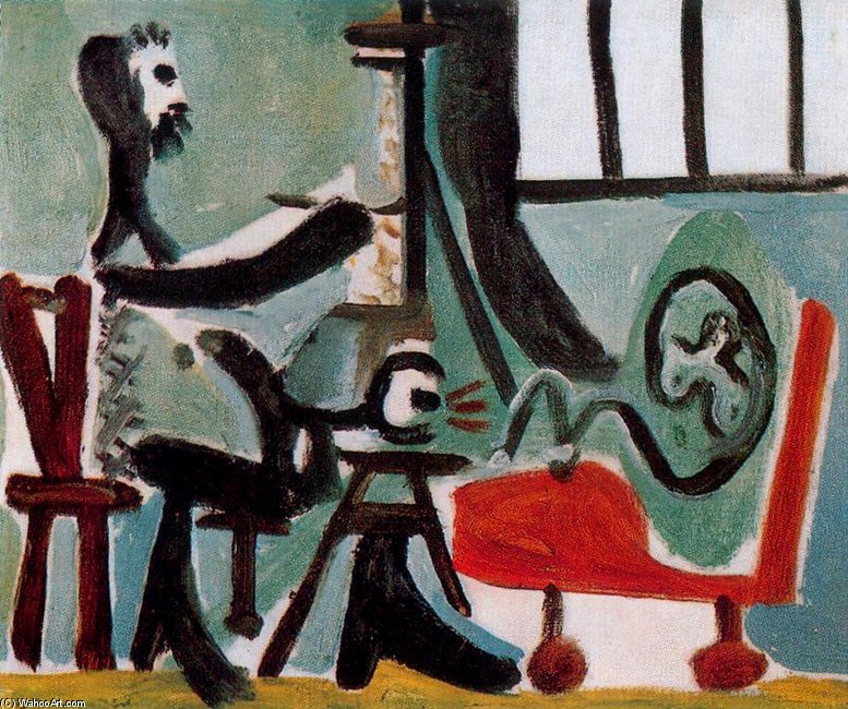 Wikioo.org - The Encyclopedia of Fine Arts - Painting, Artwork by Pablo Picasso - The painter and his model 14