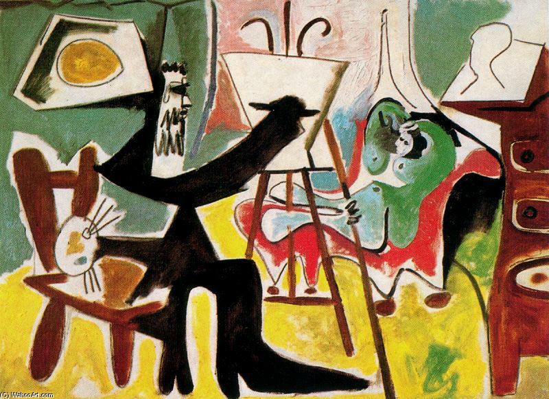 WikiOO.org - Güzel Sanatlar Ansiklopedisi - Resim, Resimler Pablo Picasso - The painter and his model 27