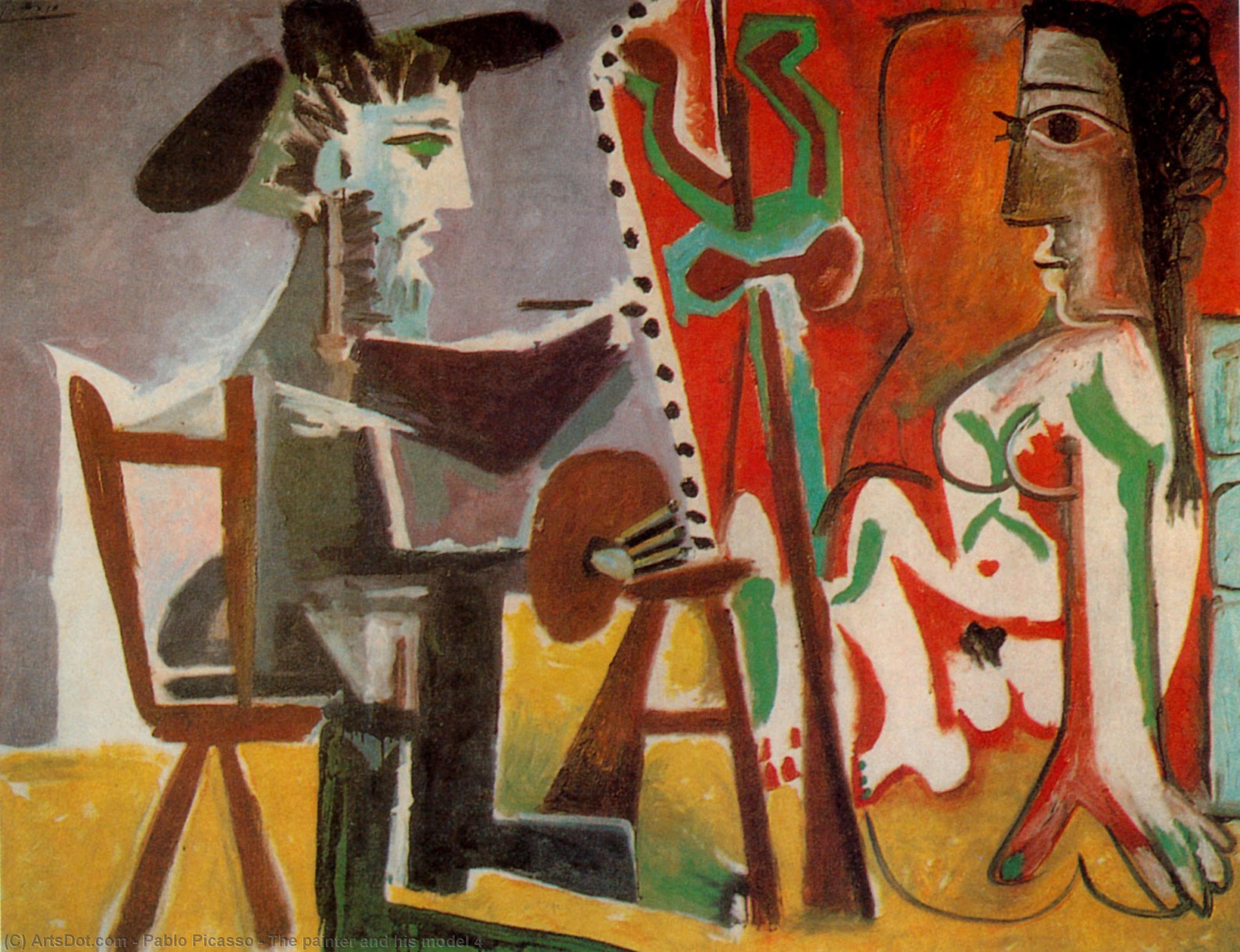 Wikoo.org - موسوعة الفنون الجميلة - اللوحة، العمل الفني Pablo Picasso - The painter and his model 4