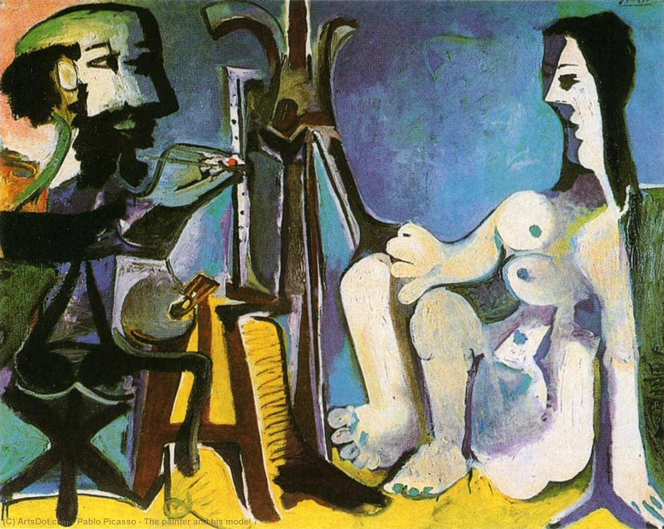 Wikoo.org - موسوعة الفنون الجميلة - اللوحة، العمل الفني Pablo Picasso - The painter and his model 7