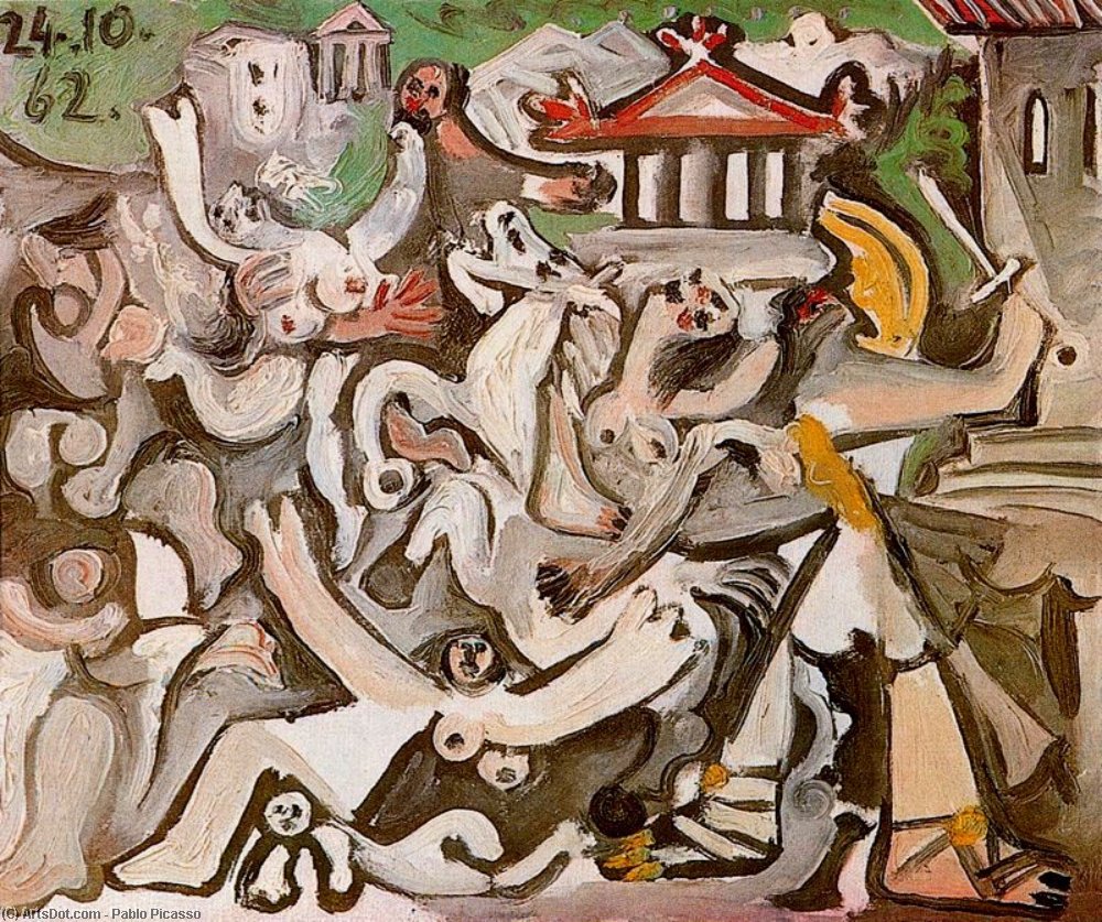 Wikioo.org - Die Enzyklopädie bildender Kunst - Malerei, Kunstwerk von Pablo Picasso - Der Raub der Sabinerinnen 2