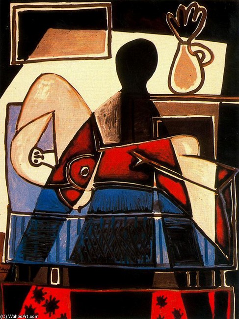 Wikioo.org – L'Encyclopédie des Beaux Arts - Peinture, Oeuvre de Pablo Picasso - le ombre sur une femme