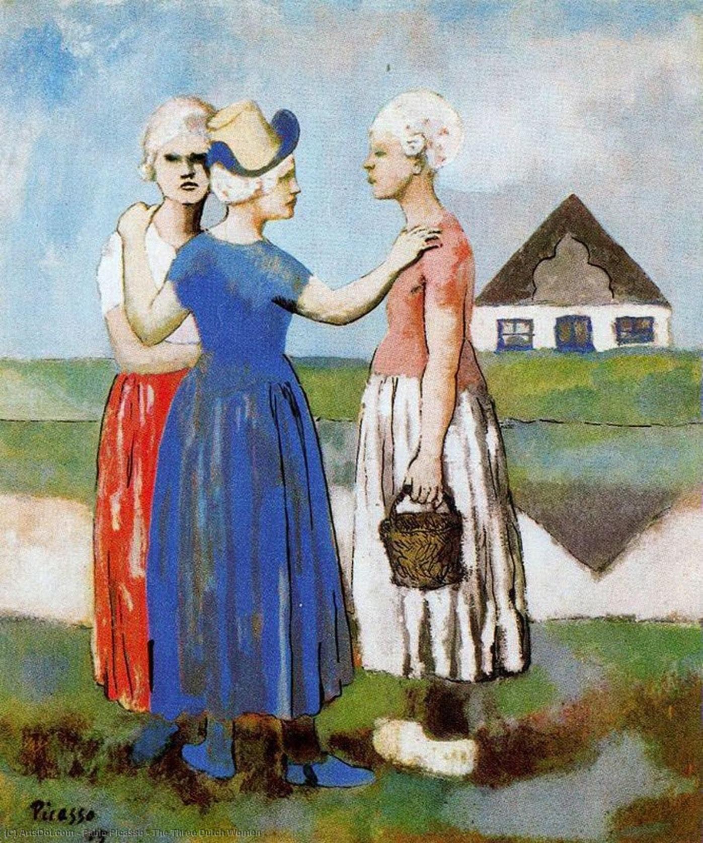 Wikoo.org - موسوعة الفنون الجميلة - اللوحة، العمل الفني Pablo Picasso - The Three Dutch Women